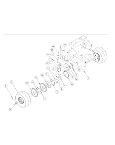 Brake Assembly Narrow Track Diagram and Parts List for G1752 55AE224T150-WAM Cub Cadet Lawn Mower